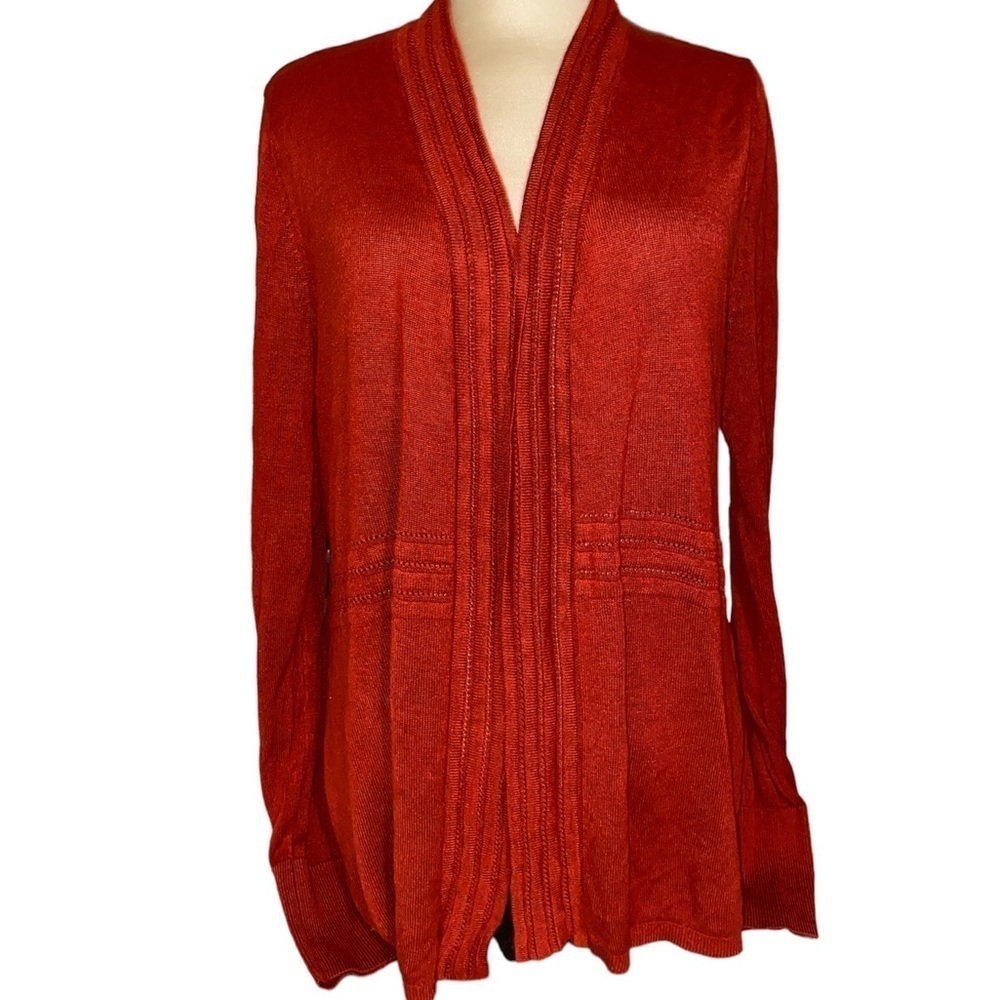 Cato sweater cardigan open front long sleeve fitted at the wrists size X-Large